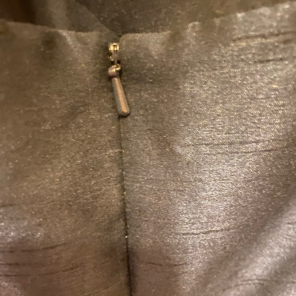 ALFRED SUNG NAVY BLUE HALTER STYLE DRESS MEASUREMENTS PROVIDED. - Picture 3 of 10